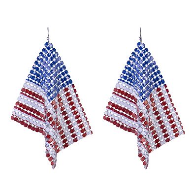 American Flag Mesh Drop Earrings