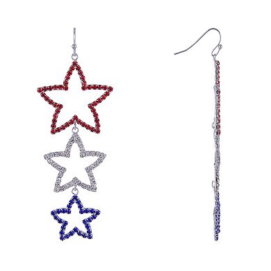 Gemstone Star Linear Earrings