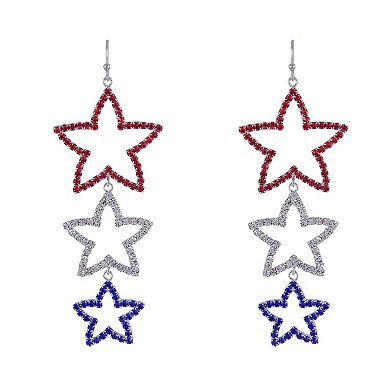 Gemstone Star Linear Earrings
