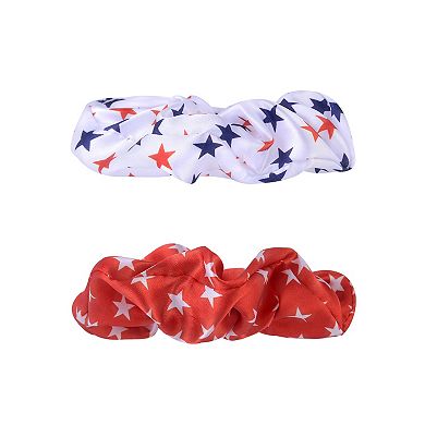 Red, White & Blue Star 3-Piece Scrunchie Set