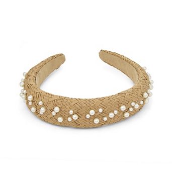 Emberly Straw Pearl Headband