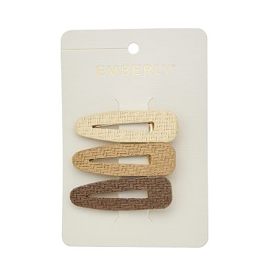 Emberly 3-Pack Raffia Hair Clips