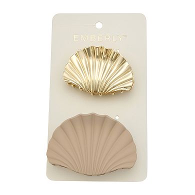 Emberly 2-Piece Seashell Claw Clips