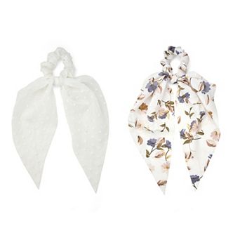 Emberly 2 pc Floral Long Tail Scrunchies