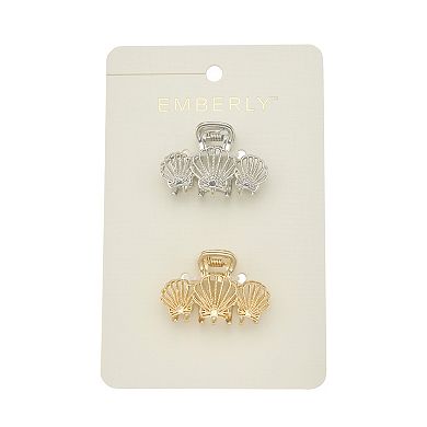 Emberly 2-Piece Seashell Claw Clips
