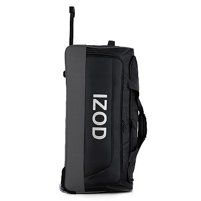 IZOD Katy Travel Rolling 30" Medium Duffel,Grey