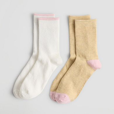 Women's FLX 2-Pack Fashion Demi Crew Socks