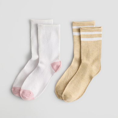 Women's FLX 2-Pack Fashion Demi Crew Socks