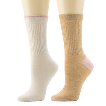 Women's FLX 2-Pack Fashion Demi Crew Socks