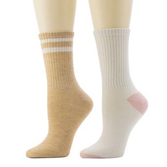 Women's FLX 2-Pack Fashion Demi Crew Socks