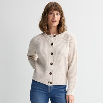 Women's Sonoma Goods For Life® Cozy Heritage Button Front Sweater Cardigan