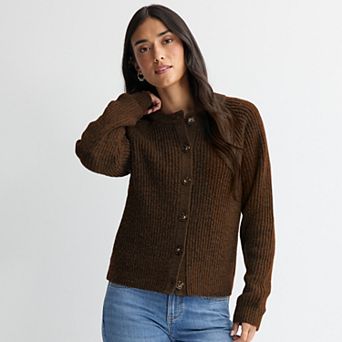Women's Sonoma Goods For Life® Cozy Heritage Button Front Sweater Cardigan