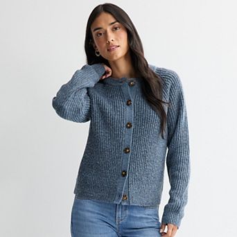 Women's Sonoma Goods For Life® Cozy Heritage Button Front Sweater Cardigan