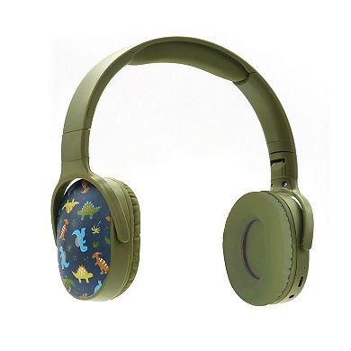 GabbaGoods Bluetooth Headphones & Tote Bag - Dino