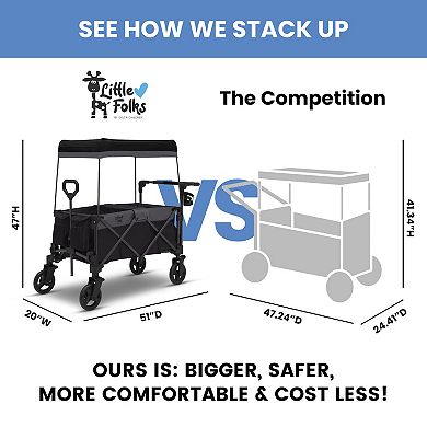 Little Folks by Delta Children City Wagon Cruiser Stroller