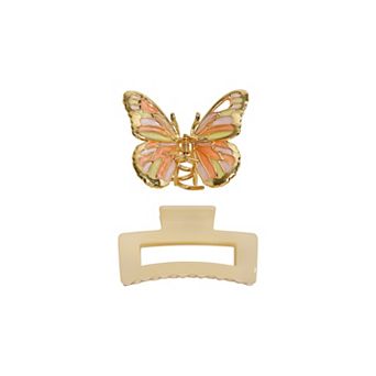 Emberly 2 pc Multi Butterfly Claw Clips