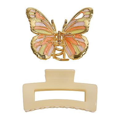 Emberly 2-Piece Multi Butterfly Claw Clips
