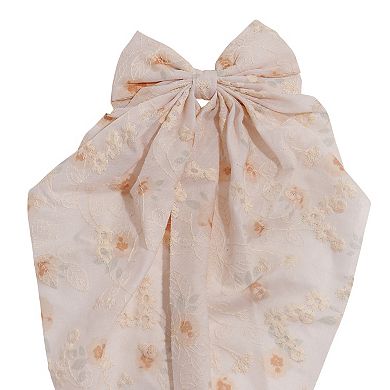 Emberly Floral Bow Barrette