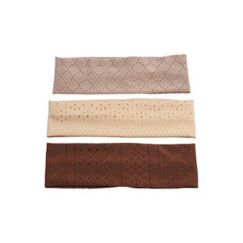 Emberly 3-Pack Eyelet Headbands