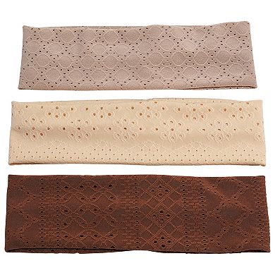 Emberly 3-Pack Eyelet Headbands