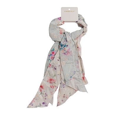 Emberly 2-Piece Sheer Floral Scarves
