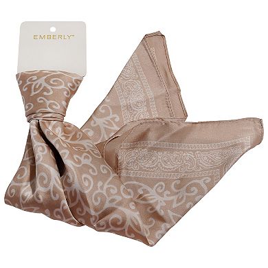 Emberly Tan Print Scarf