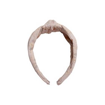 Emberly Peach Floral Top Knot Headband