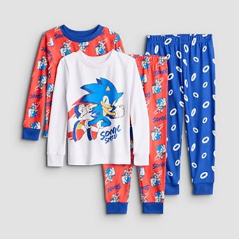 Toddler Boys Sonic The Hedgehog 4 pc Snug Fit Pajama Top & Pajama Bottoms Set