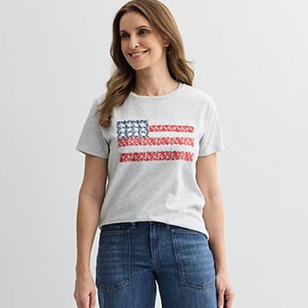 Women's Americana Lace Flag Graphic Tee