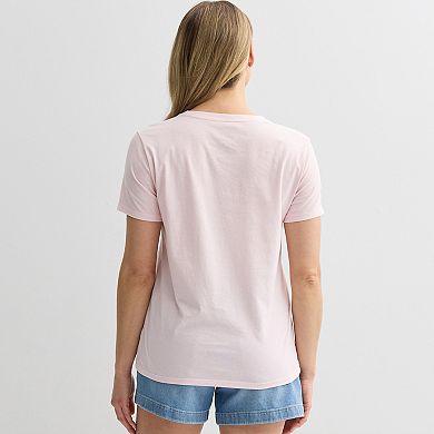 Women's Peanuts Snoopy Sequin USA Graphic Tee