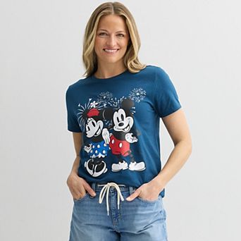 Women's Disney's Mickey & Minnie Mouse Fireworks Graphic Tee