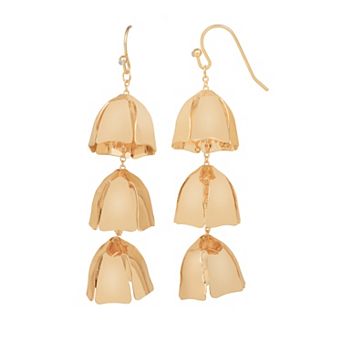 LC Lauren Conrad Gold-Tone Lily of the Valley Drop Earrings