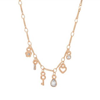 LC Lauren Conrad Rose Gold-Tone Delicate Short Charm Necklace