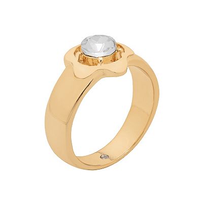 LC Lauren Conrad Gold-Tone Flower Signet Ring
