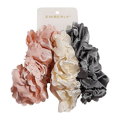 Emberly Eyelet Scrunchie 3-Pack