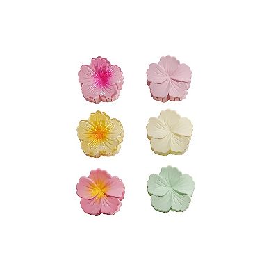 Emberly 6-Pack Mini Hibiscus Clip Set