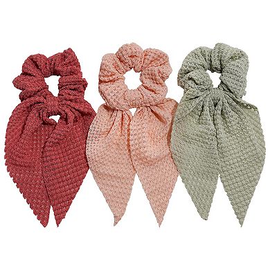 Emberly 3-Pack Mesh Knot Scrunchies