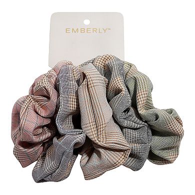 Emberly 5-Pack Plaid Scrunchies