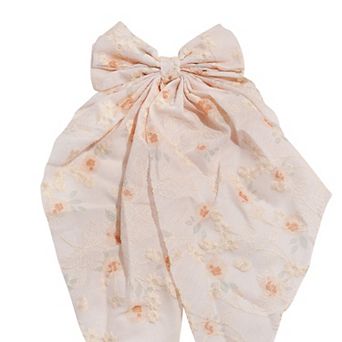 Emberly Floral Bow Barrette