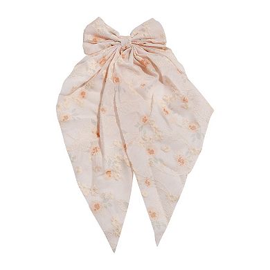 Emberly Floral Bow Barrette