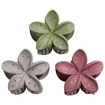 Emberly 3-Pack Hibiscus Flower Hair Clips