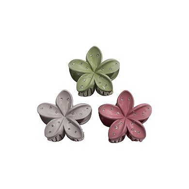 Emberly 3-Pack Hibiscus Flower Hair Clips