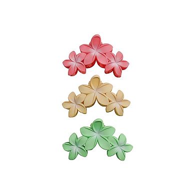 Emberly Floral Claw Clip 3-Pack