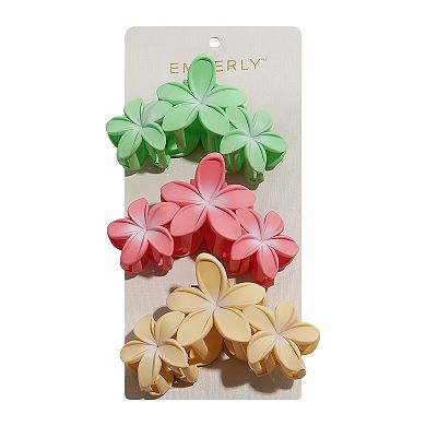 Emberly Floral Claw Clip 3-Pack