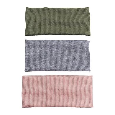 Emberly 3-Pack Ribbed Headbands