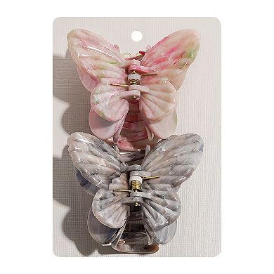 Emberly 2-Piece Butterfly Hair Clip Set