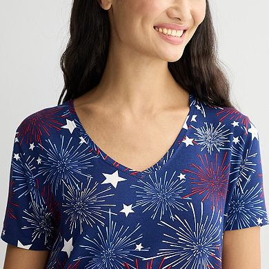 Women's Americana USA Wash Short Sleeve Top