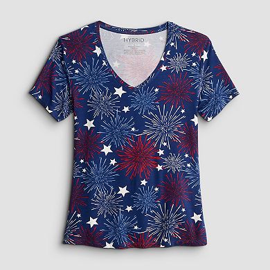 Women's Americana USA Wash Short Sleeve Top