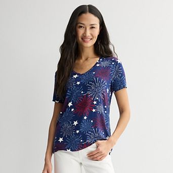Women's Americana USA Short Sleeve Top