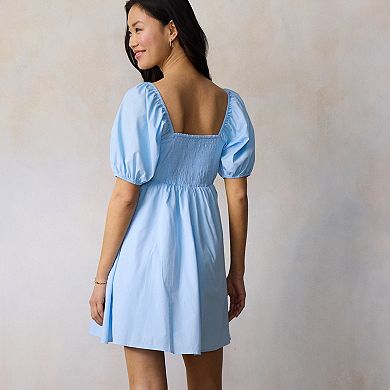 Petite LC Lauren Conrad Short Sleeve Empire Mini Dress